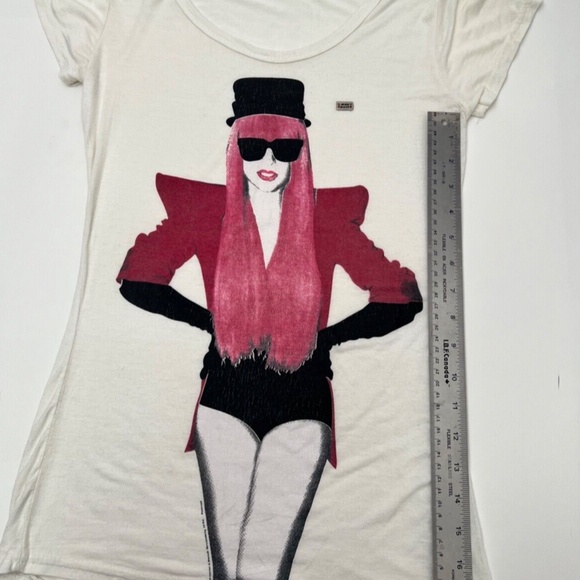 Vintage Lady Gaga Miss Sixty Diamond Shirt 2000s Y2K - Picture 6 of 6